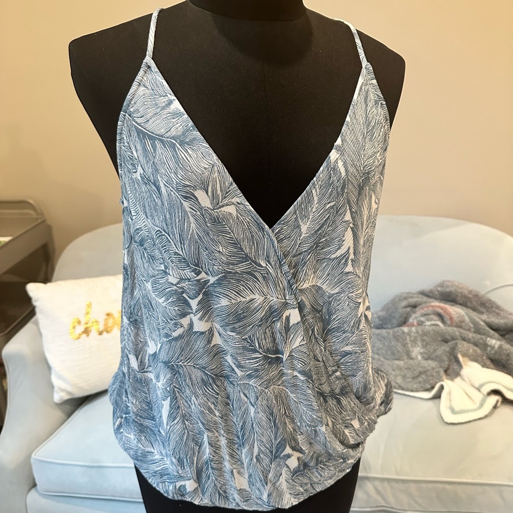 Staccato Blue and White Wrap Camisole